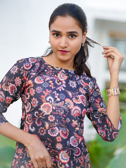 Brown Paisley Printed Co-Ords Set