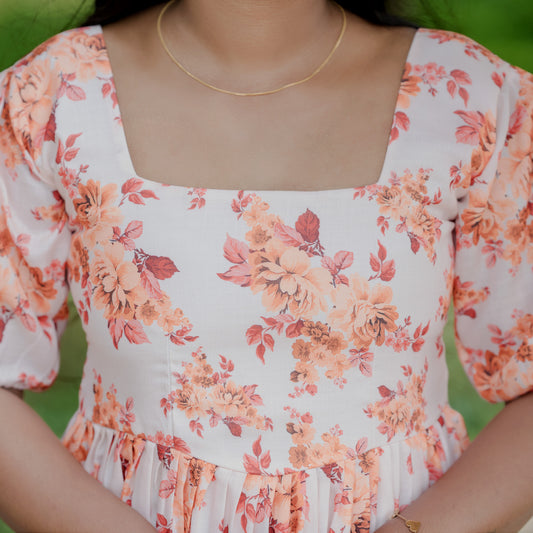 Sunlit Bloom Floral Midi Dress